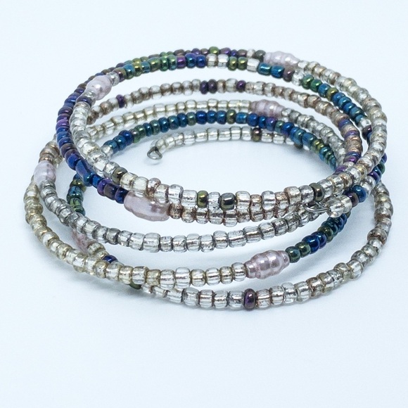 Layered Micro Bead and Pearl Adjustable Bracelet​ - Picture 1 of 15